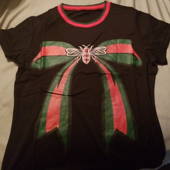 HP🎉🎉🎉NWT Bow Tie Bee Print T-Shirt - Picture 4 of 4